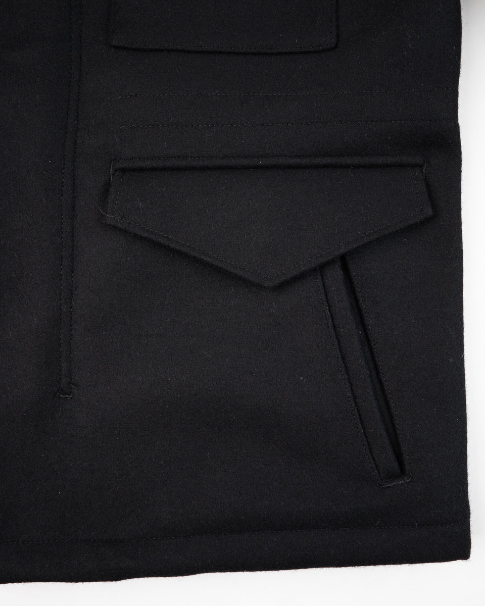 IHM-49-BLK- FW25 - 21oz Melton Wool M65 Field Jacket - Black