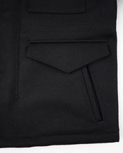 IHM-49-BLK- FW25 - 21oz Melton Wool M65 Field Jacket - Black