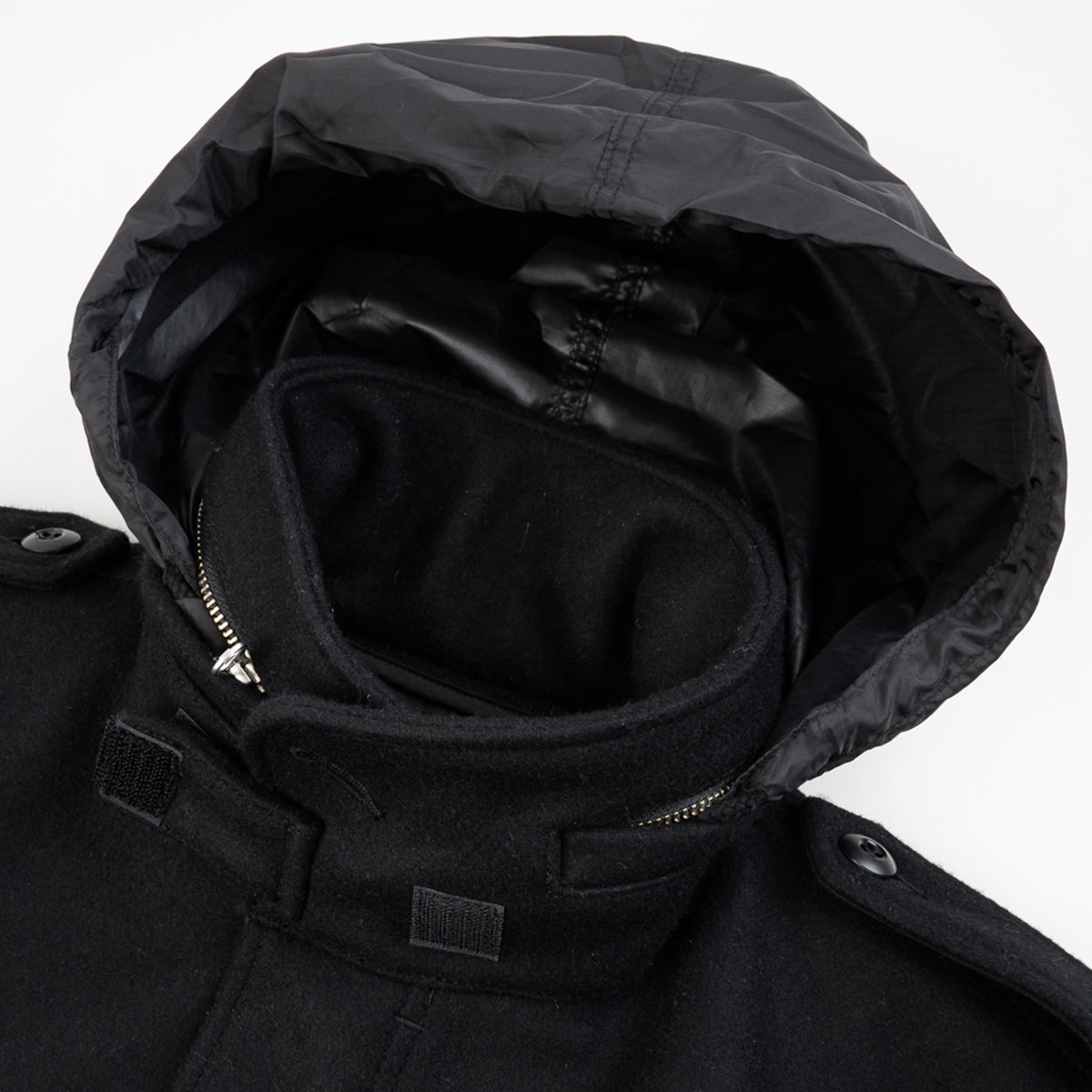 IHM-49-BLK- FW25 - 21oz Melton Wool M65 Field Jacket - Black