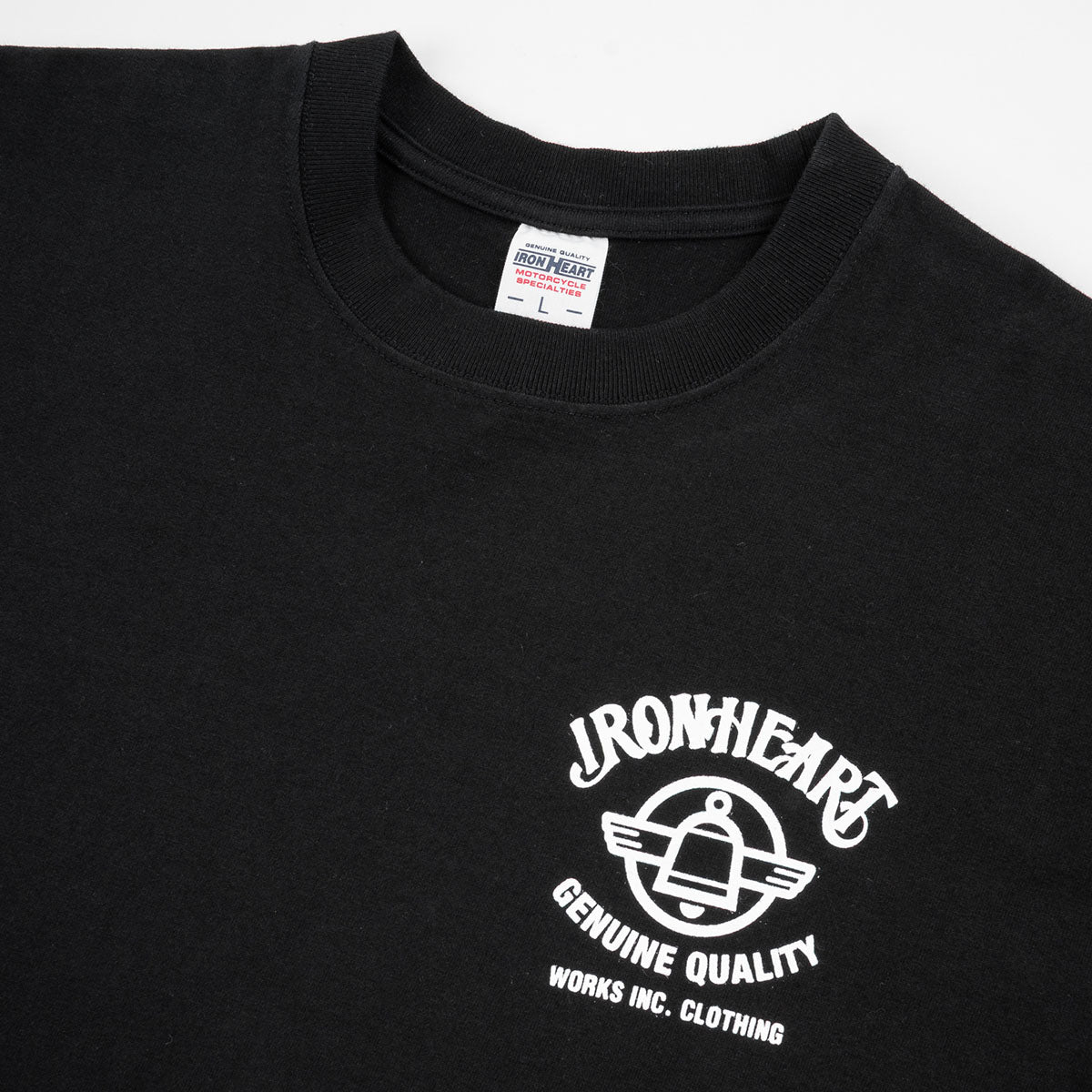 IHT-2502-BLK - 7.5oz Printed Loopwheel Crew Neck T-Shirt - Black