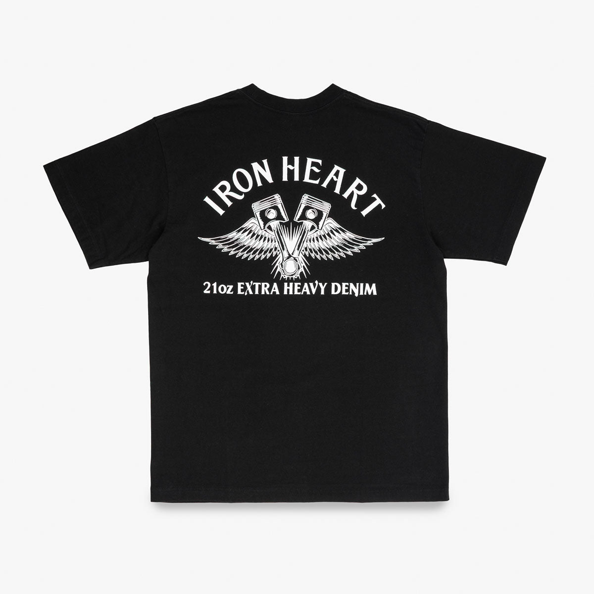 IHT-2502-BLK - 7.5oz Printed Loopwheel Crew Neck T-Shirt - Black