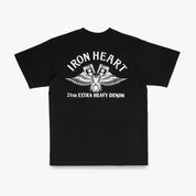 IHT-2502-BLK - 7.5oz Printed Loopwheel Crew Neck T-Shirt - Black
