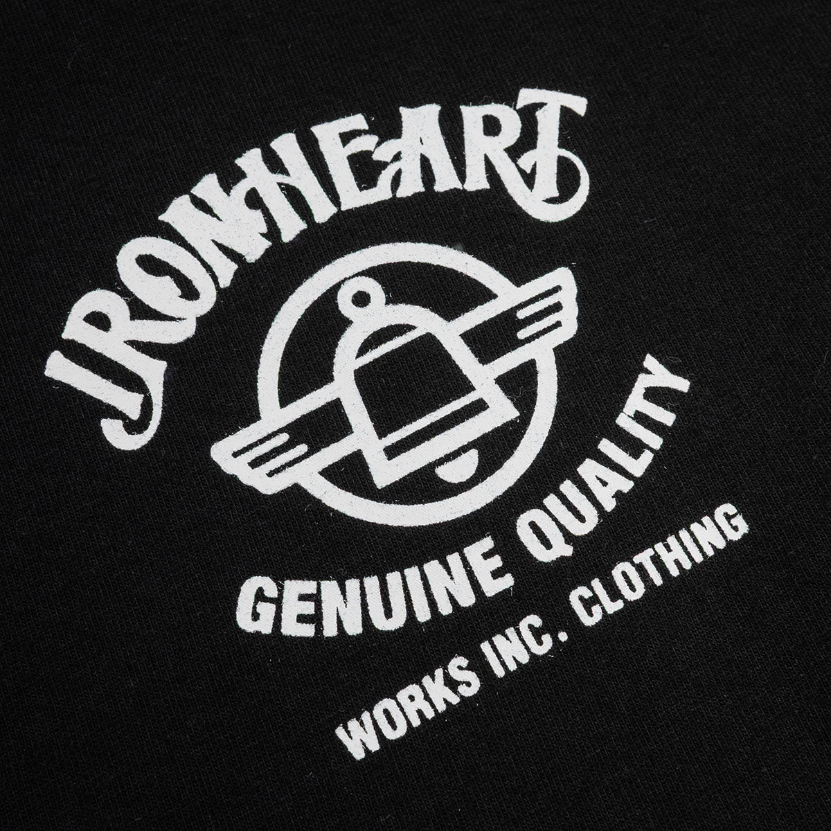 IHT-2502-BLK - 7.5oz Printed Loopwheel Crew Neck T-Shirt - Black