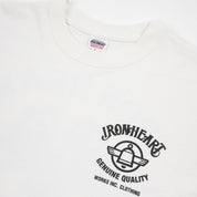 IHT-2502-WHT - 7.5oz Printed Loopwheel Crew Neck T-Shirt - White