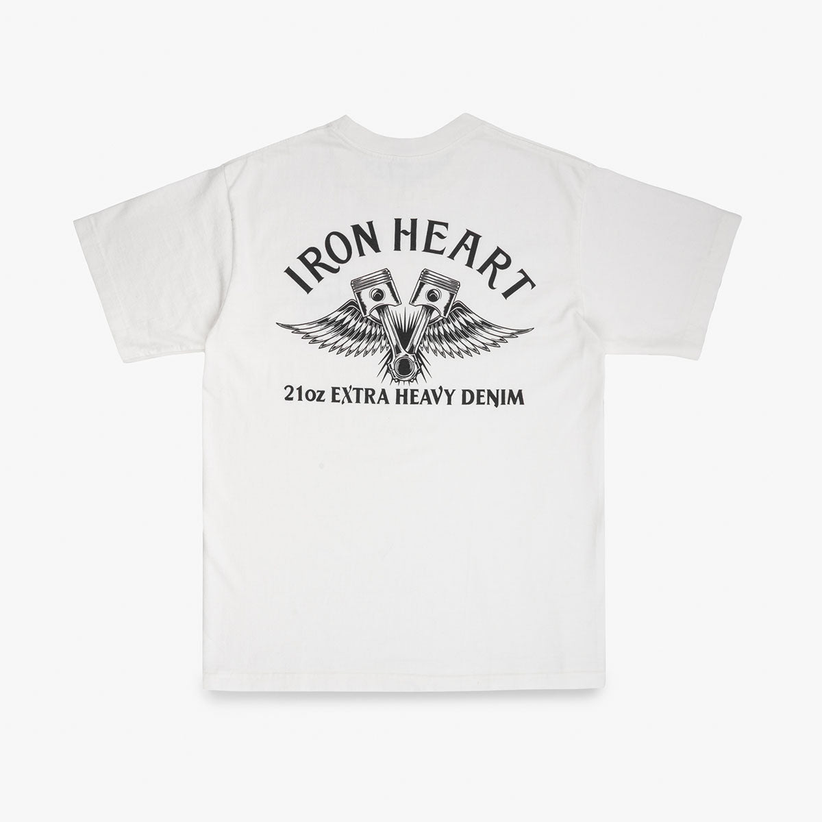 IHT-2502-WHT - 7.5oz Printed Loopwheel Crew Neck T-Shirt - White