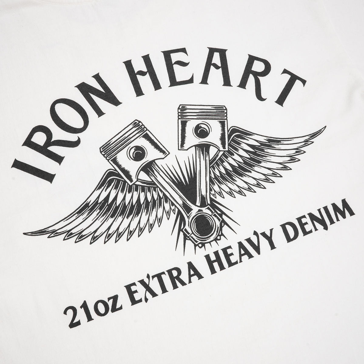 IHT-2502-WHT - 7.5oz Printed Loopwheel Crew Neck T-Shirt - White