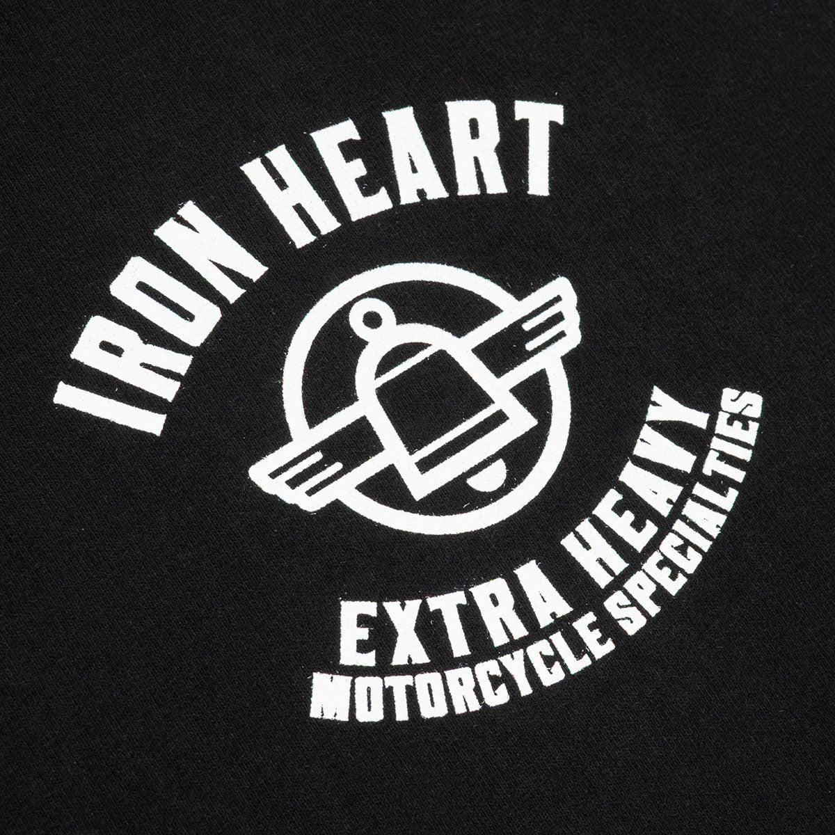IHT-2503-BLK - 7.5oz Printed Loopwheel Crew Neck T-Shirt - Black