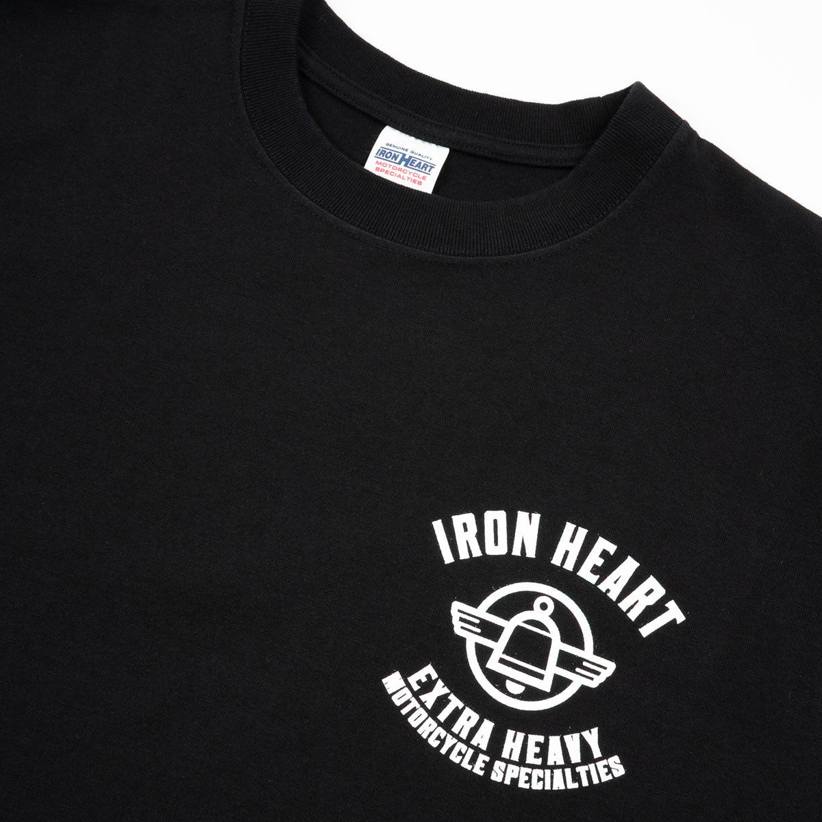 IHT-2503-BLK - 7.5oz Printed Loopwheel Crew Neck T-Shirt - Black