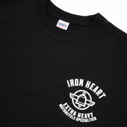IHT-2503-BLK - 7.5oz Printed Loopwheel Crew Neck T-Shirt - Black