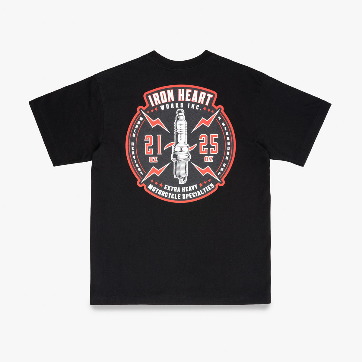 IHT-2503-BLK - 7.5oz Printed Loopwheel Crew Neck T-Shirt - Black