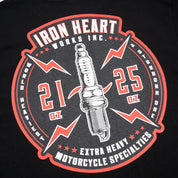IHT-2503-BLK - 7.5oz Printed Loopwheel Crew Neck T-Shirt - Black