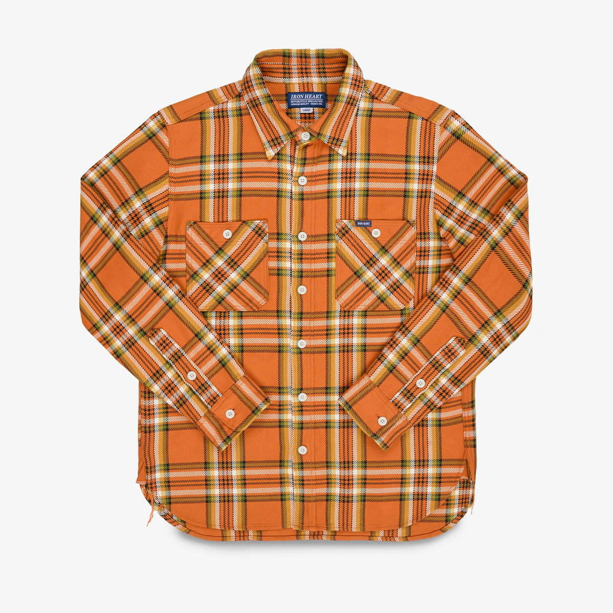 IHSH-442-ORA - SS26 - 9oz Selvedge Flannel Work Shirt