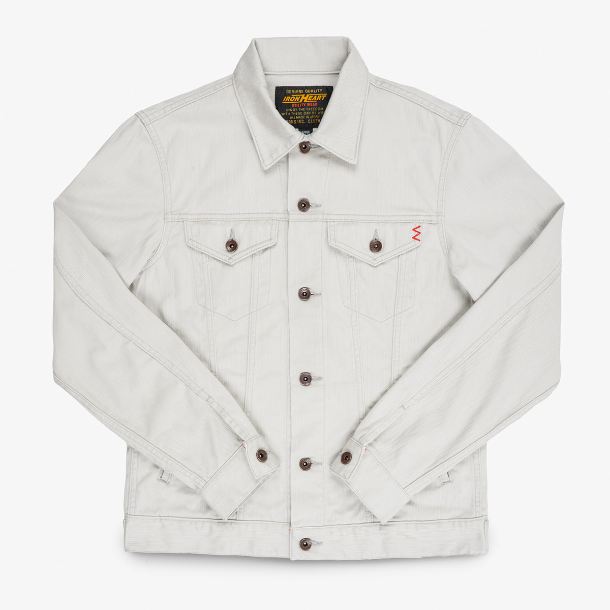 IHJ-162-GRY - 11oz Piqué Modified Type III Jacket - Light Grey