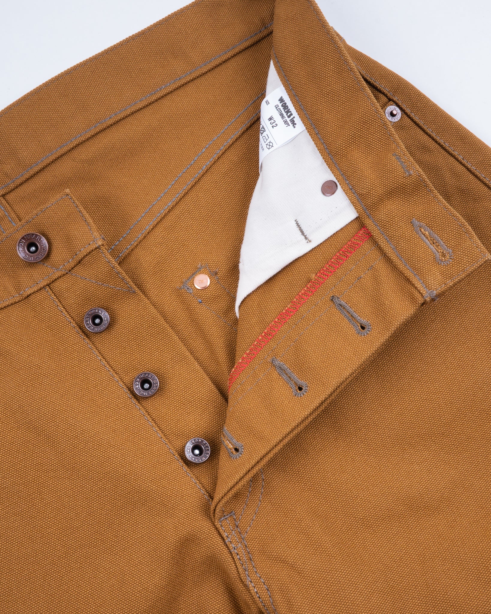 IH-634D - 17oz Duck Straight Cut Jeans - Brown