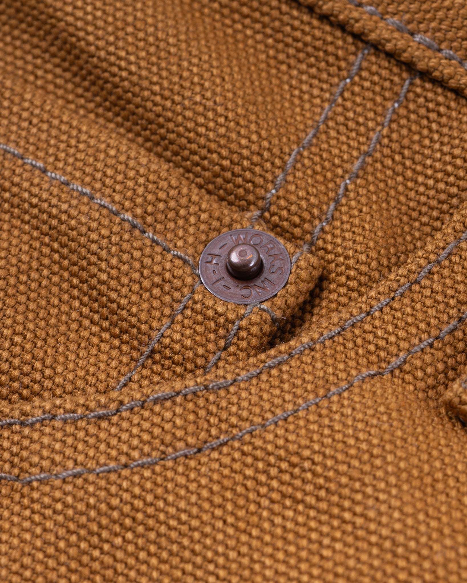 IH-634D - 17oz Duck Straight Cut Jeans - Brown