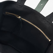 IHE-55-BLK - 21oz Denim Tote Bag - Superblack