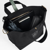 IHE-55-BLK - 21oz Denim Tote Bag - Superblack