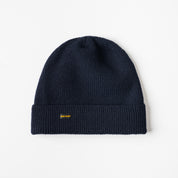 IHG-080-NAV - Wool Ribbed Beanie - Navy