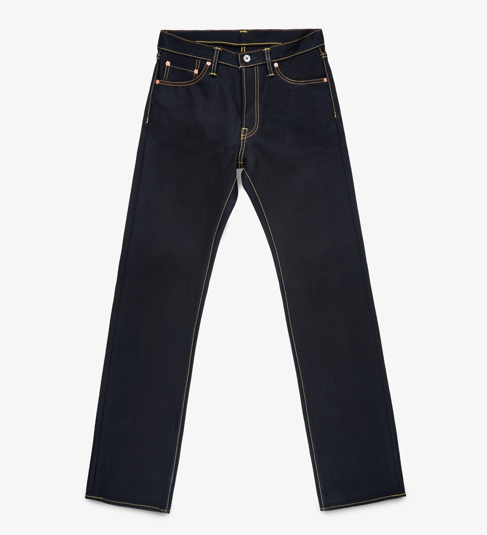 IH-634-XHSIB - 25oz Selvedge Denim Straight Cut Jeans - Indigo