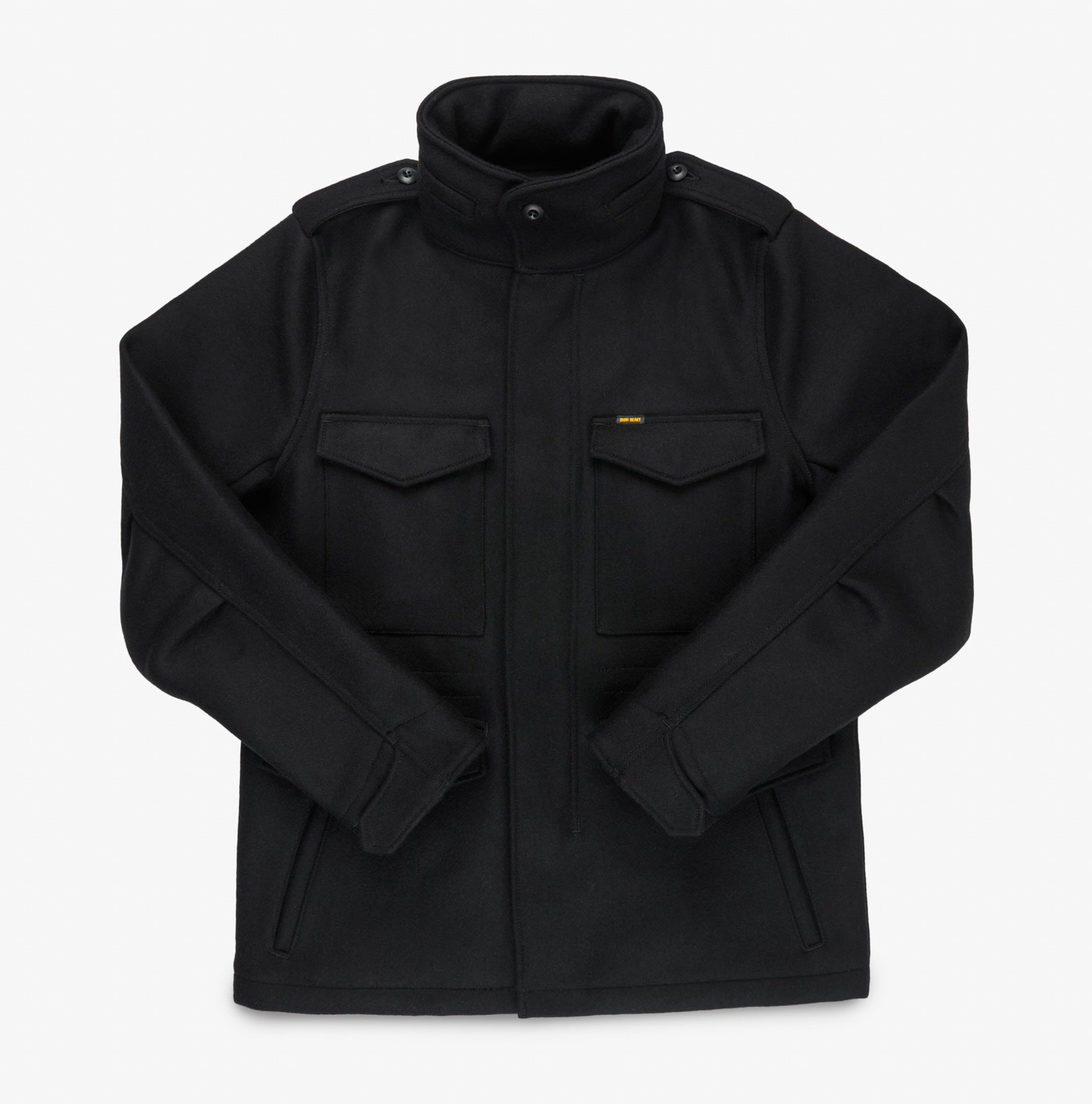 IHM-49-BLK - 21oz Melton Wool M65 Field Jacket - Black – IRON