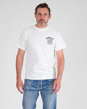 IHT-2502-WHT - 7.5oz Printed Loopwheel Crew Neck T-Shirt - White