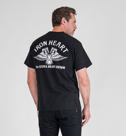 IHT-2502-BLK - 7.5oz Printed Loopwheel Crew Neck T-Shirt - Black