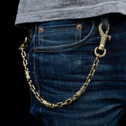 PE-3PEANUTS-WALLET-CHAIN-BR - Peanuts & Co 3 PEANUTS WALLET CHAIN - Brass