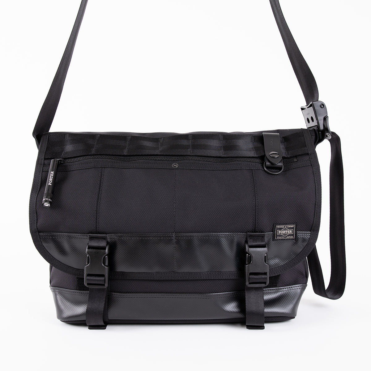 PO-HEAT-MESSENGER-BLK - Porter-Yoshida & Co. HEAT MESSENGER BAG (L) - Black