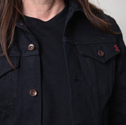 IHJ-132-BLK - 14oz Selvedge Denim Modified Type III Jacket - Superblack