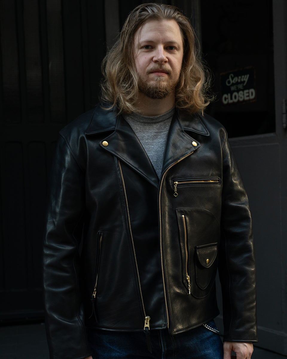 SB-D-RIDER-JH-BLK - Simmons Bilt D-Rider Jacket - Japanese