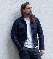 IHJ-140-IG - 19oz Selvedge Denim Type I Jacket - Indigo/Grey