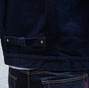 IHJ-140-IG - 19oz Selvedge Denim Type I Jacket - Indigo/Grey