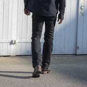 IH-666S-142BB - 14oz Selvedge Denim Slim Straight Cut Jeans - Black/Black