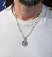 GA-ST-CHRISTOPHER-A - GOOD ART HLYWD Saint Christopher Pendant A- Sterling Silver