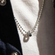 GA-BALL-CHAIN-NECKLACE-AA-24 - GOOD ART HLYWD Ball Chain Necklace Logo - AA/24' - Sterling Silver