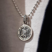 GA-ST-CHRISTOPHER-AA - GOOD ART HLYWD Saint Christopher Pendant AA- Sterling Silver