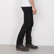 IH-777S-142BB - 14oz Selvedge Denim Slim Tapered Jeans - Black/Black
