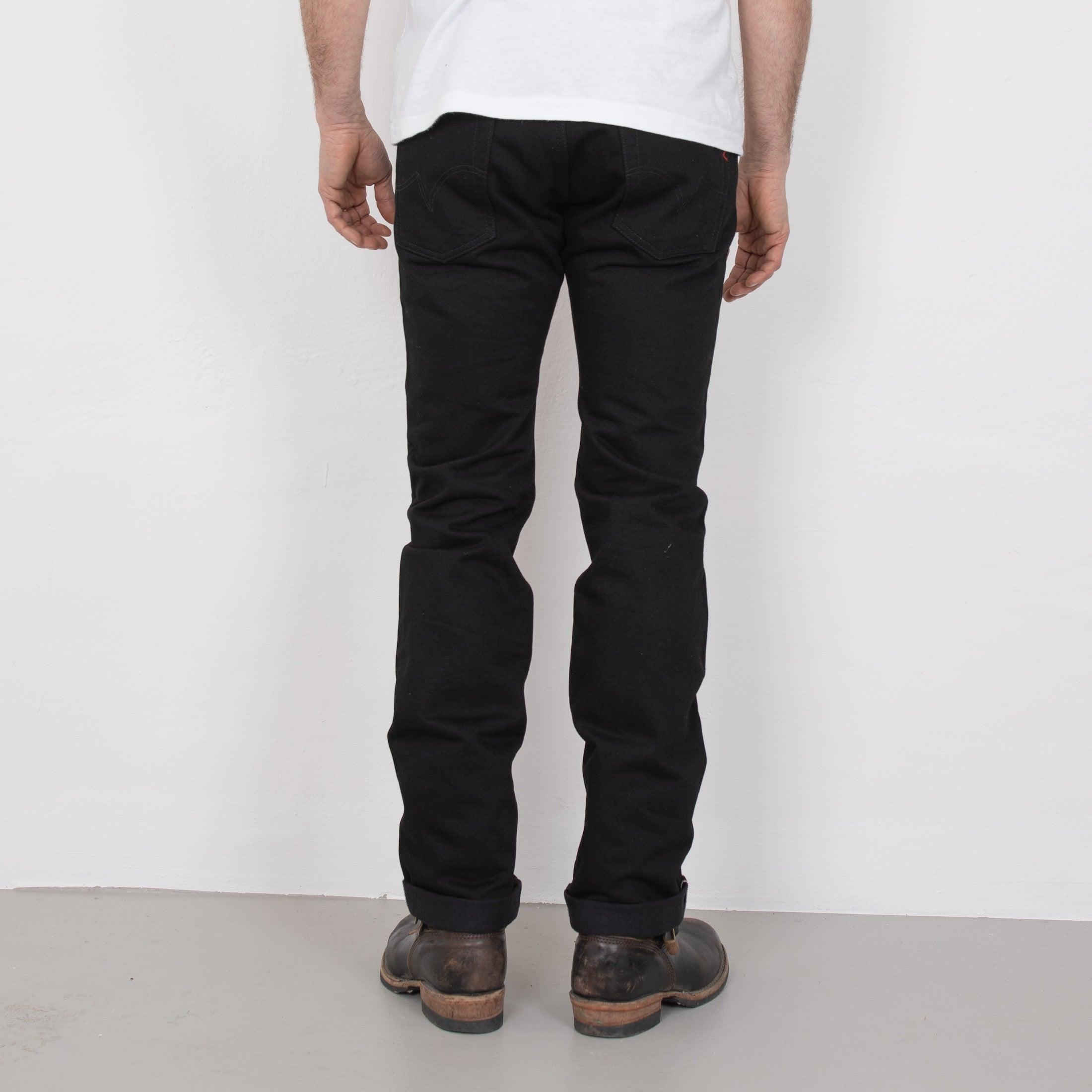 IH-777S-142BB - 14oz Selvedge Denim Slim Tapered Jeans - Black/Black
