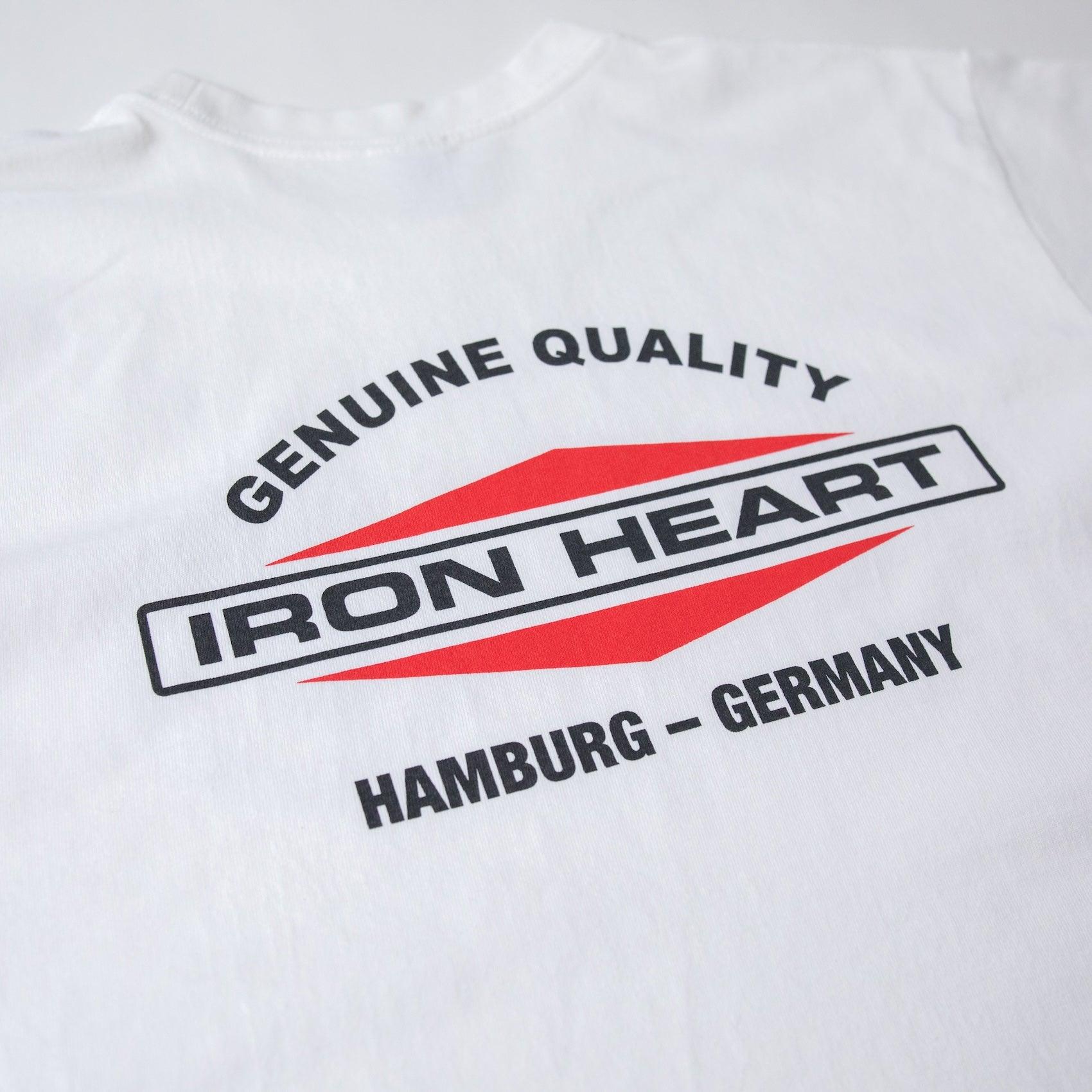 IHT-IHG-6-WHT - Iron Heart Hamburg 7.5oz Loopwheel Crew Neck T-Shirt - White