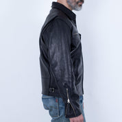 SB-SD-JPN-HO-BLK - Simmons Bilt "Smokey D" Japanese Horsehide Jacket - Black