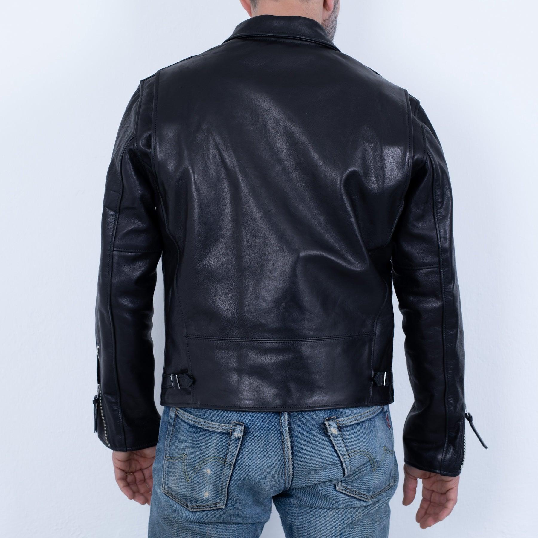 SB-SD-JPN-HO-BLK - Simmons Bilt "Smokey D" Japanese Horsehide Jacket - Black