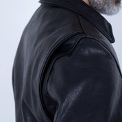 SB-SD-JPN-HO-BLK - Simmons Bilt "Smokey D" Japanese Horsehide Jacket - Black