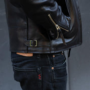 SB-SD-JPN-HO-BLK - Simmons Bilt "Smokey D" Japanese Horsehide Jacket - Black