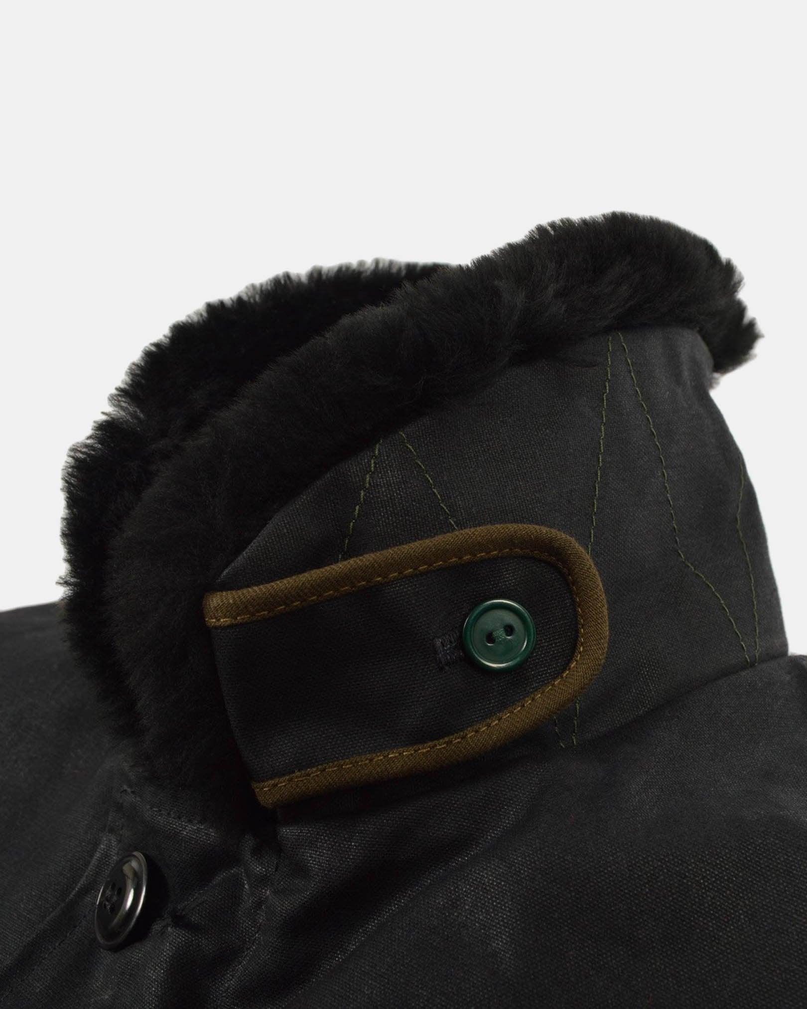 DE-N1-US-BLK - Dehen 1920 Waxed Canvas N-1 Deck Jacket - Black