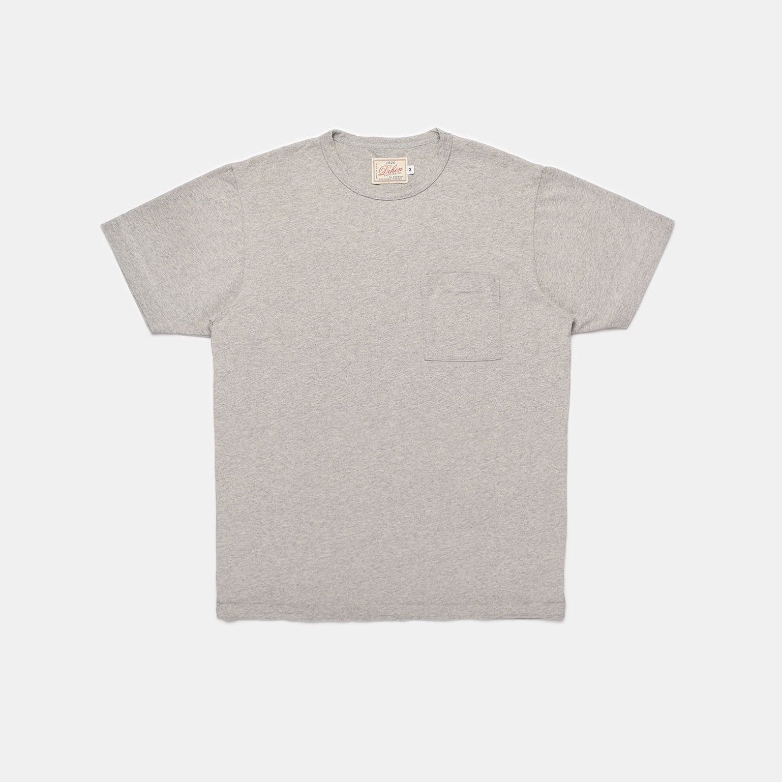 DE-TS01P-HEA - Dehen 1920 Heavy Duty Pocket T-Shirt - Heather Grey