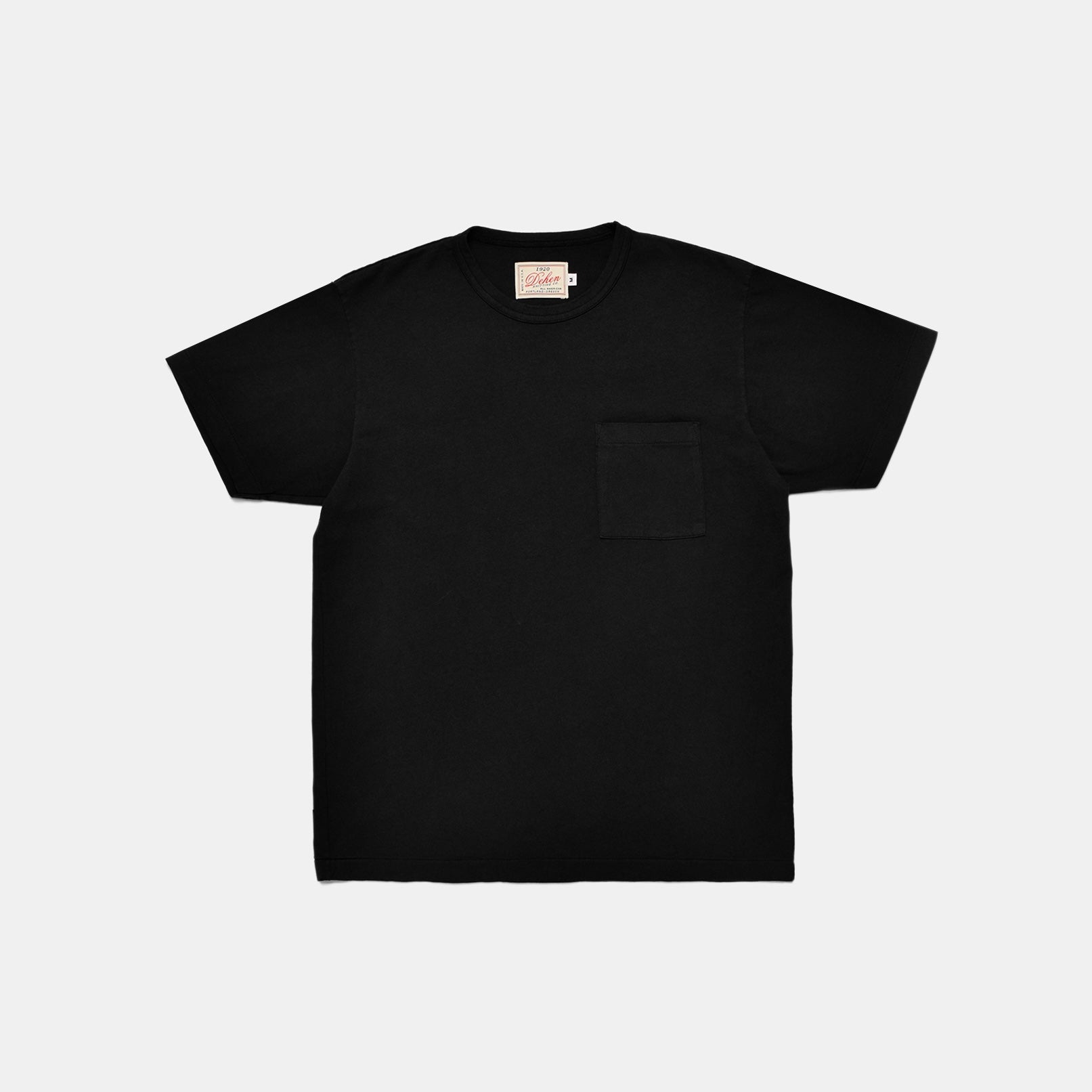 DE-TS01P-BLK - Dehen 1920 Heavy Duty Pocket T-Shirt - Black