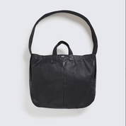 PE-NEWSPAPER-BAG-BLK - Peanuts & Co x ACVM WAXED COTTON NEWSPAPER BAG - Black