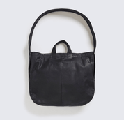 PE-NEWSPAPER-BAG-BLK - Peanuts & Co x ACVM WAXED COTTON NEWSPAPER BAG - Black