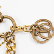 BRASS-W6 - Wallet Chain with Hook and Rings - Brass
