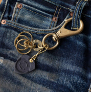 BRASS-W8 - Large Clip With Swivel And Rings - Brass